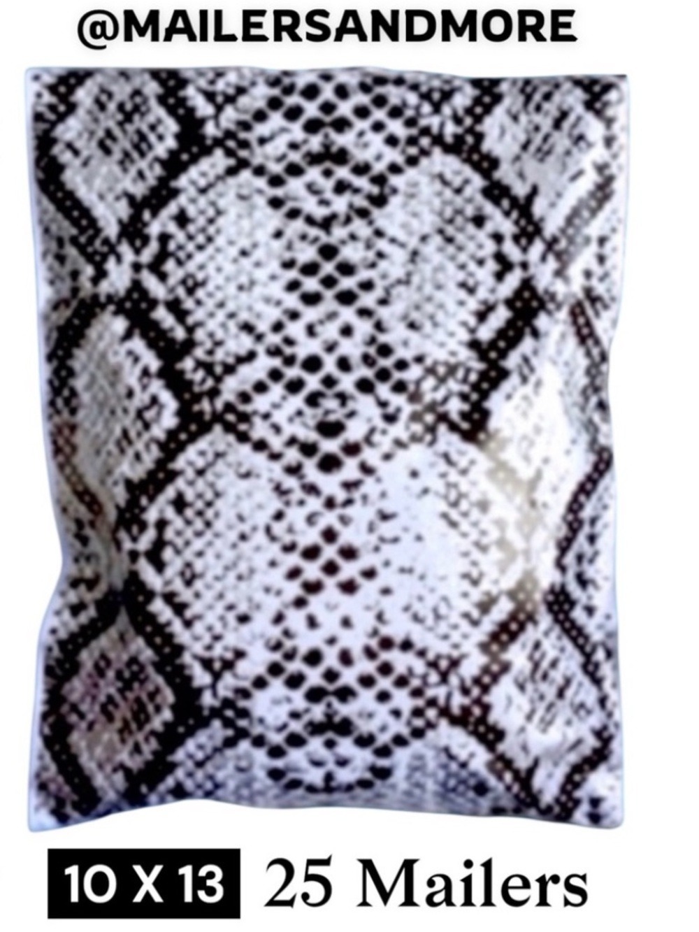 25 10X13 Poly Mailers Snake Skin Print PRICE IS FIRM - Picture 2 of 11